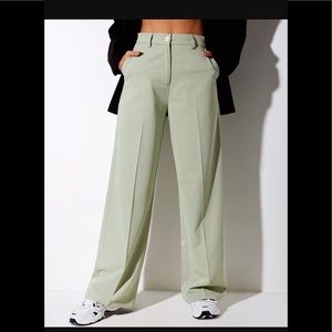 Motel rocks flat front sage green pants size m
